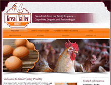 Tablet Screenshot of greatvalleypoultry.com